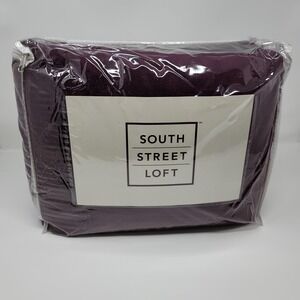 South Street Loft Microfleece Lightweight Blanket Full Queen Soft Bedding Plum‎